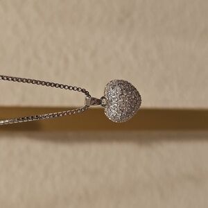 Silver heart necklace